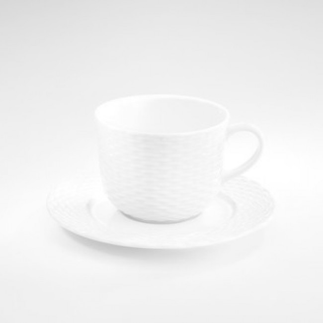 Tasse à déjeuner blanche 25cl en porcelaine - Basket - Pillivuyt
