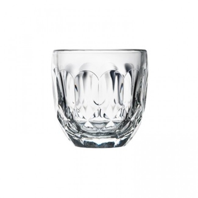 Tasse expresso à facettes en verre pressé transparent 10 cl - Lot de 6 - Troquet - La Rochère