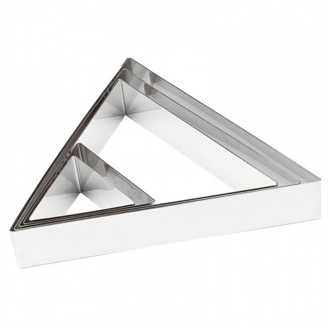 Triangle à Patisserie Inox - Côté 20 cm x h 4.5 cm - Paderno