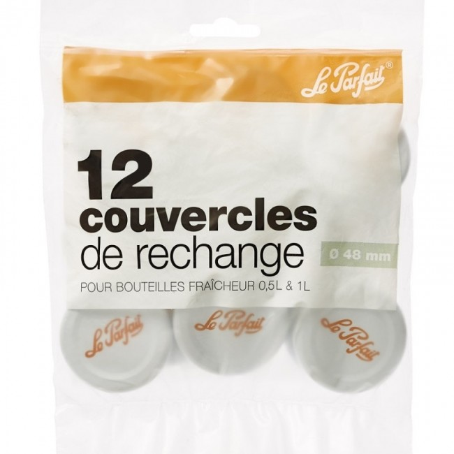 Set de 12 couvercles pour bouteille fraîcheur - Fraîcheur
