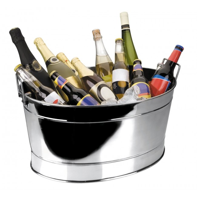 Vasque à champagne / bassine ovale en inox 18/10 - 43 x 30 x 20 cm - Lacor