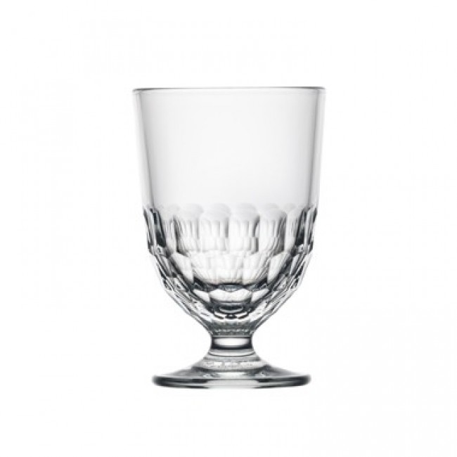 Verre à vin à pied transparent verre pressé 28.5cl - Artois - La Rochère