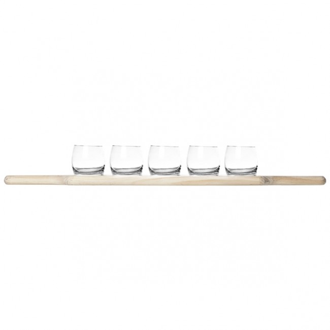Verrines sur planche de service en bois - Lot de 5 - Cosy & Trendy