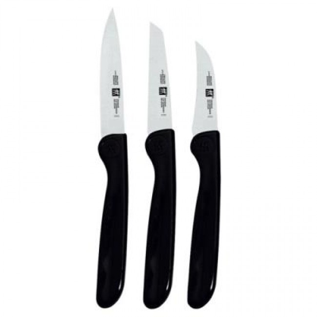 Set de 3 couteaux de cuisine - manche noir - Couteau à légumes - Zwilling