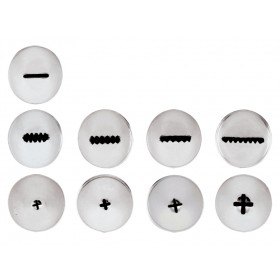 Douille pâtissière - Inox - Lot de 9