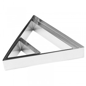 Triangle à pâtisserie Inox - Côté  22 cm x  h. 4.5 cm - À l'unité
