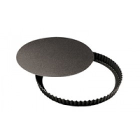 Moule à tarte à fond amovible cannelé 28cm anti-adhérent