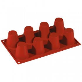 Moule flexible en silicone - 8 babas italiens