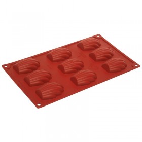 Moule flexible en silicone - 9 madeleines