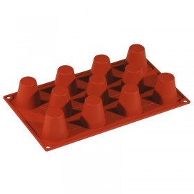 Moule flexible en silicone - 11 babas italiens