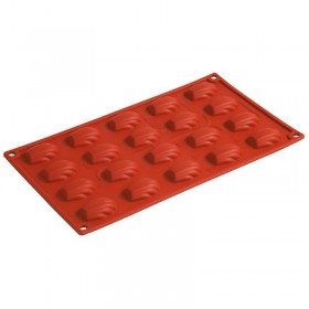 Moule flexible en silicone - 20 mini madeleines