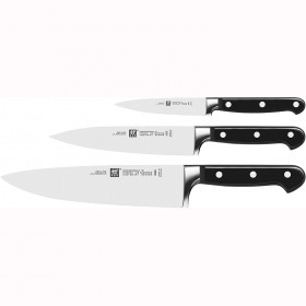 Set de 3 couteaux de cuisine - manche noir