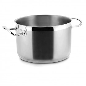 Marmite basse - rondeau induction en inox 18/10 - Ø 32 cm
