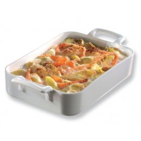Plat rectangulaire blanc 19x12,5cm