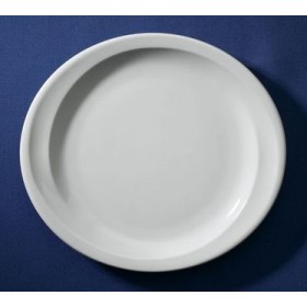 Assiette plate ovale blanche 28,5x25,5cm