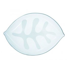 Assiette ovale frosted transparente 33cm