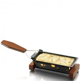 Appareil à raclette - Partyclette fromage - noir support bois