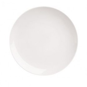 Assiette à dessert plate ronde 20cm (entremets) blanche - A l'unité
