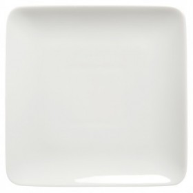 Assiette à pain plate carrée 14cm blanche - A l'unité