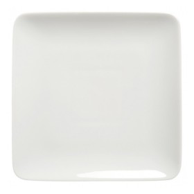 Assiette plate carrée 24cm blanche - A l'unité