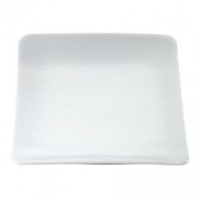 Assiette carrée blanche 16x14cm en porcelaine