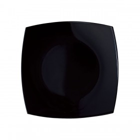 Assiette creuse carrée 20cm noire - A l'unité
