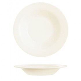 Assiette creuse ronde 22cm blanc-crème en zenix - Lot de 6