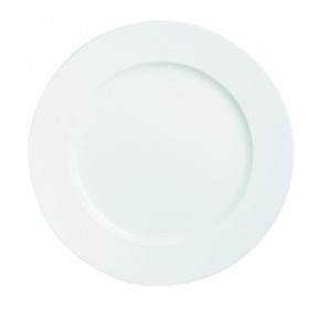 Assiette plate ronde blanche en porcelaine 28.5cm