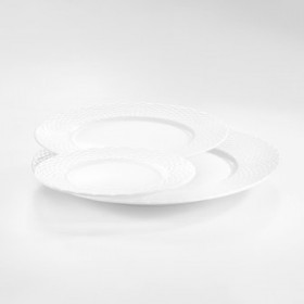 Assiette plate blanche 16cm en porcelaine - Basket - Pillivuyt