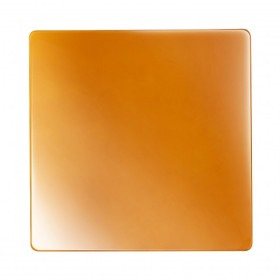 Assiette plate carrée 28cm caramel en porcelaine