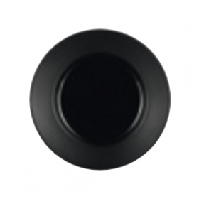 Assiette plate noire 17,5cm en porcelaine