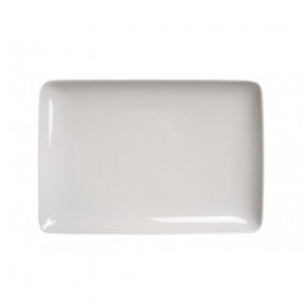 Assiette plate rectangulaire 26x18cm blanche - A l'unité