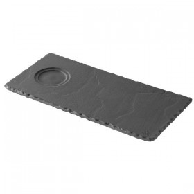 Soucoupe ardoise 1 encoche 25 x 12cm - A l'unité