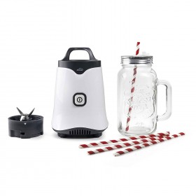 Blender électrique personnel - 1 contenant bocal - 4 pailles 350 W