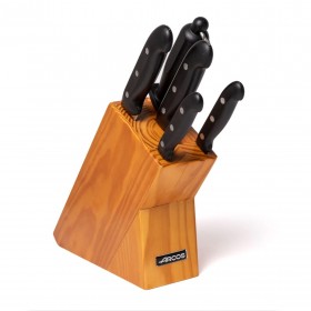 Bloc de 4 couteaux de cuisine et un fusil - coffret cadeau