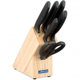Bloc de 5 couteaux et 1 paire de ciseaux de cuisine - coffret cadeau