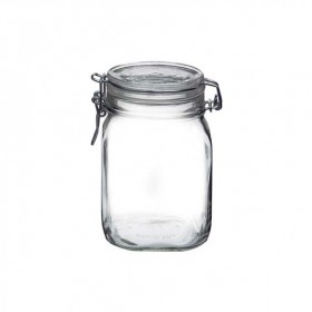 Bocal hermétique carré 1 L en verre pour terrine