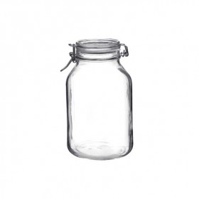 Bocal hermétique carré 3 L en verre pour terrine