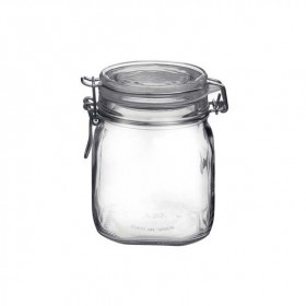 Bocal hermétique carré 75cl en verre pour terrine