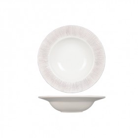 Bol pasta rond blanc patine 35cm - A l'unité
