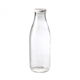 Bouteille en verre 1L avec bouchon à vis