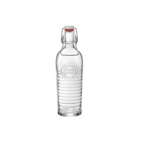 Bouteille en verre transparent avec bouchon mécanique 1.2 L 
