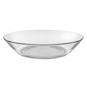 Assiette creuse calotte ronde 21cm en verre - Lot de 6