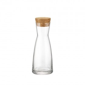 Carafe en verre transparent avec bouchon en liège 25 cl
