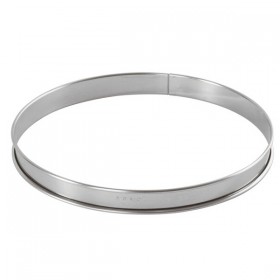 Cercle à tarte en inox - hauteur 2cm - diamètre 20cm