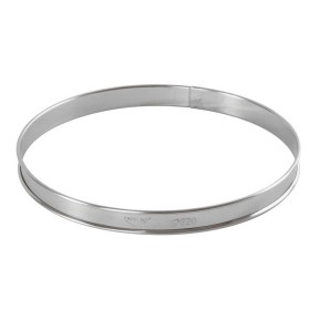 Cercle à tarte en inox - hauteur 2cm - diamètre 22cm