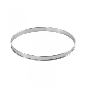 Cercle à tarte en inox - hauteur 2cm - diamètre 26cm
