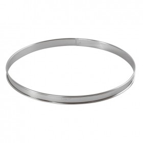Cercle à tarte en inox - hauteur 2cm - diamètre 28cm