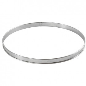 Cercle à tarte en inox - hauteur 2cm - diamètre 32cm
