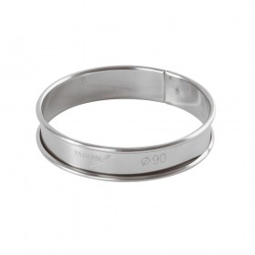 Cercle à tarte en inox - hauteur 2cm - diamètre 9cm